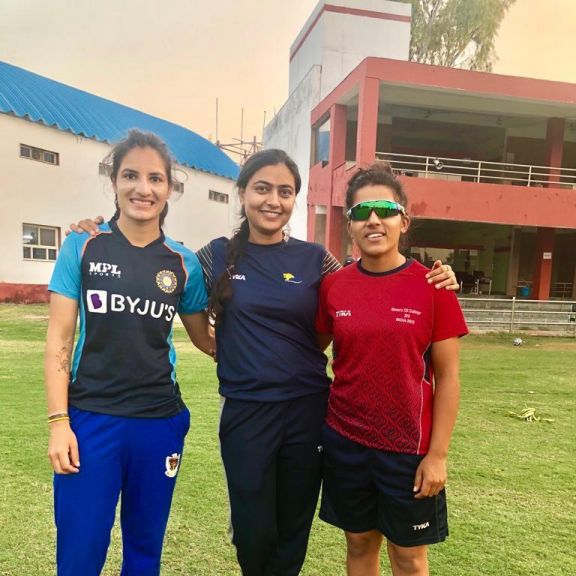 Renuka Singh and Tanuja Kanwar Indian cricketer